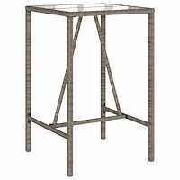 vidaXL Barbord för trädgården 70x70x110 cm konstrotting