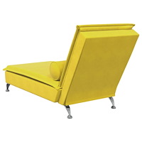 vidaXL Massageschäslong med bolster gul sammet
