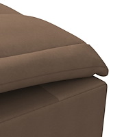 vidaXL Massageschäslong med bolster brun tyg