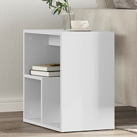 vidaXL Sidobord 2 st vit 50x30x50 cm konstruerat trä