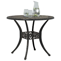 vidaXL Trädgårdsbord brons Ø90x75 cm gjuten aluminium