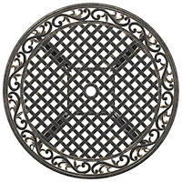 vidaXL Trädgårdsbord brons Ø90x75 cm gjuten aluminium