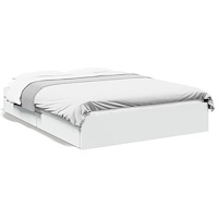 vidaXL Sängram med lådor vit 120x190 cm konstruerat trä
