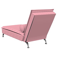 vidaXL Massageschäslong med bolster rosa sammet