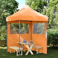 vidaXL Pop-Up hopfällbart partytält med 2 sidoväggar ORANGE