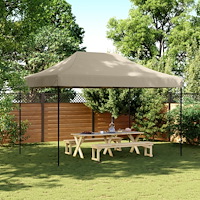 vidaXL Pop-Up hopfällbart partytält 410x279x315 cm taupe