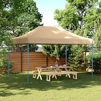 vidaXL Pop-Up hopfällbart partytält 440x292x315 cm beige