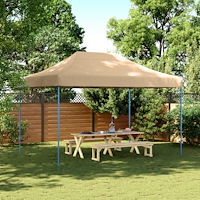 vidaXL Pop-Up hopfällbart partytält 410x279x315 cm beige