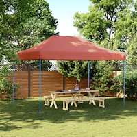 vidaXL Pop-Up hopfällbart partytält 410x279x315 cm terrakotta