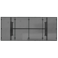vidaXL Trädgårdsbord med glasskiva svart 190x80x75 cm konstrotting