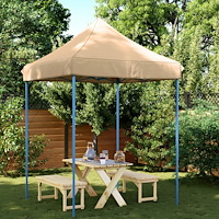 vidaXL Pop-Up hopfällbart partytält 200x200x306 cm beige