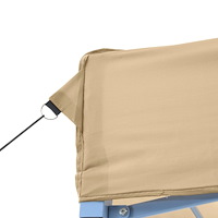 vidaXL Pop-Up hopfällbart partytält med 2 sidoväggar beige