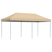 vidaXL Pop-Up hopfällbart partytält 580x292x315 cm beige