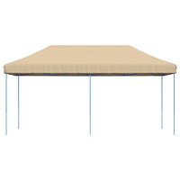 vidaXL Pop-Up hopfällbart partytält 580x292x315 cm beige