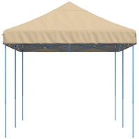 vidaXL Pop-Up hopfällbart partytält 580x292x315 cm beige
