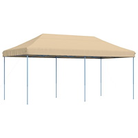 vidaXL Pop-Up hopfällbart partytält 580x292x315 cm beige
