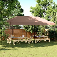 vidaXL Pop-Up hopfällbart partytält 580x292x315 cm brun