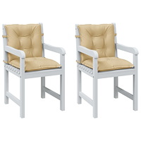 vidaXL Stolsdynor lågt ryggstöd 2 st melerad beige 100x50x7 cm tyg
