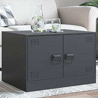 vidaXL Soffbord antracit 67x50x44 cm stål