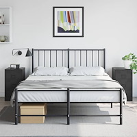 vidaXL Sängskåp 2 st svart 34,5x39x62 cm stål