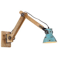 vidaXL Vägglampa 25 W sliten blå 96x15x20 cm E27