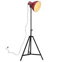 vidaXL Golvlampa 25 W nött röd 61x61x90/150 cm E27