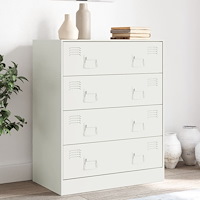 vidaXL Byrå vit 67x39x83 cm stål