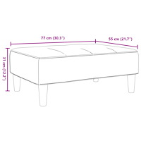 vidaXL Fotpall svart 77x55x31 cm tyg