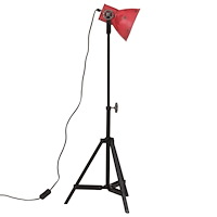 vidaXL Golvlampa 25 W nött röd 35x35x65/95 cm E27