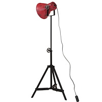 vidaXL Golvlampa 25 W nött röd 35x35x65/95 cm E27