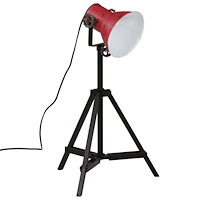 vidaXL Golvlampa 25 W nött röd 35x35x65/95 cm E27