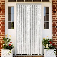 vidaXL Insektsgardin ljusgrå och vit 118x220 cm chenille