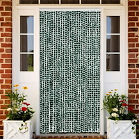 vidaXL Insektsgardin grön och vit 118x220 cm chenille