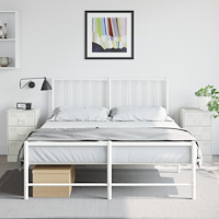 vidaXL Sängskåp 2 st vit 34,5x39x62 cm stål