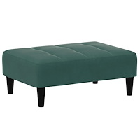 vidaXL Fotpall mörkgrön 77x55x31 cm sammet