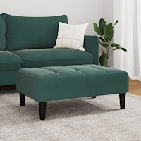 vidaXL Fotpall mörkgrön 77x55x31 cm sammet