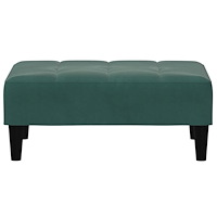 vidaXL Fotpall mörkgrön 77x55x31 cm sammet