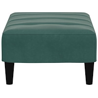 vidaXL Fotpall mörkgrön 77x55x31 cm sammet