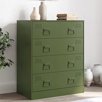 vidaXL Byrå olivgrön 67x39x83 cm stål