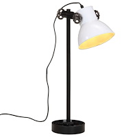 vidaXL Skrivbordslampa 25 W vit 15x15x55 cm E27