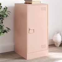 vidaXL Skänk rosa 34,5x39x73 cm stål