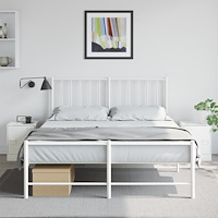 vidaXL Sängskåp 2 st vit 34,5x39x44 cm stål