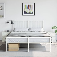 vidaXL Sängskåp 2 st vit 34,5x39x44 cm stål