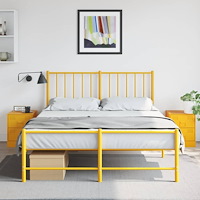 vidaXL Sängskåp 2 st gul 34,5x39x44 cm stål