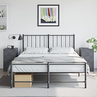 vidaXL Sängskåp 2 st antracit 34,5x39x62 cm stål