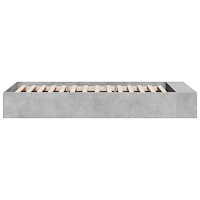 vidaXL Sängram betonggrå 90x200 cm konstruerad trä