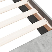 vidaXL Sängram betonggrå 90x200 cm konstruerad trä