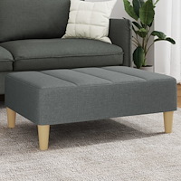 vidaXL Fotpall mörkgrå 77x55x31 cm tyg