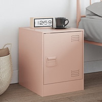 vidaXL Sängskåp rosa 34,5x39x44 cm stål