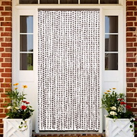 vidaXL Insektsgardin taupe och vit 118x220 cm chenille